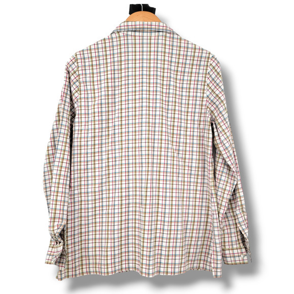 Crazy Horse Women's Western V Neck Plaid Button Down Shirt Cream Size Medium‎ - Picture 2 of 9